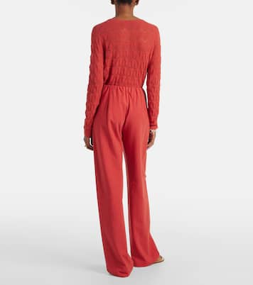 Cotton and linen-blend wide-leg pants | Vince