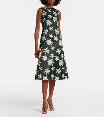Rumi floral genzianella midi dress | Emilia Wickstead