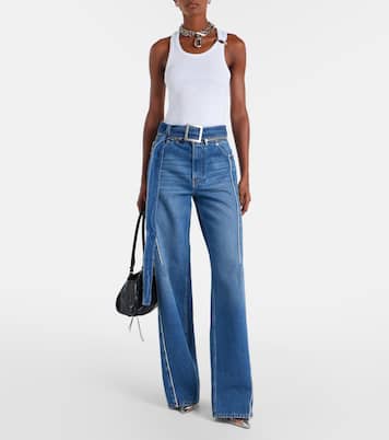 Piercing cotton jersey tank top | Jean Paul Gaultier