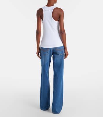 Piercing cotton jersey tank top | Jean Paul Gaultier