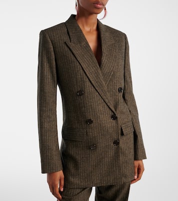 Jevima chalk stripe suit jacket | Isabel Marant