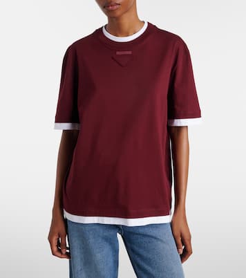 T-shirt in jersey di cotone | Prada