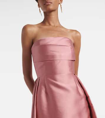 Strapless satin gown | Solace London