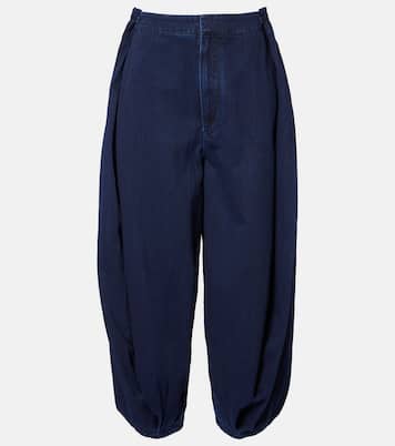 Jeans anchos drapeados | Loewe