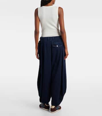 Jeans anchos drapeados | Loewe