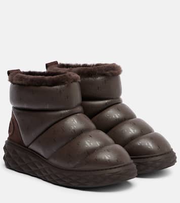 Bottines après-ski Xan en cuir et shearling | Jimmy Choo