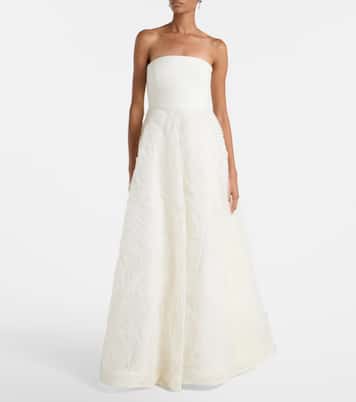 Bridal Willow ruffled mesh bustier gown | Rebecca Vallance