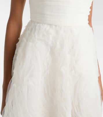 Bridal Willow ruffled mesh bustier gown | Rebecca Vallance