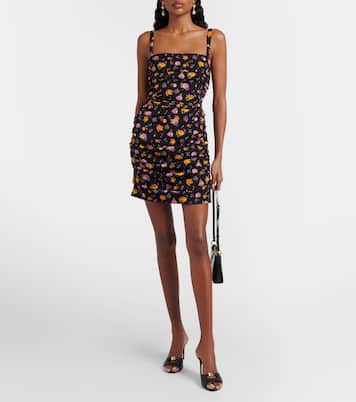 Floral silk-blend charmeuse minidress | Dolce&Gabbana