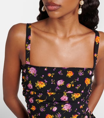 Floral silk-blend charmeuse minidress | Dolce&Gabbana