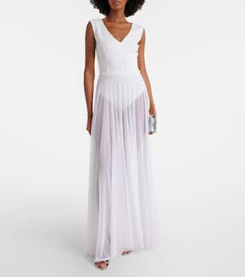 Vestido de fiesta de malla con lentejuelas | Norma Kamali