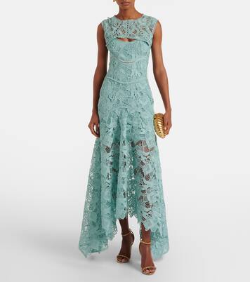 Janica silk lace gown | Costarellos