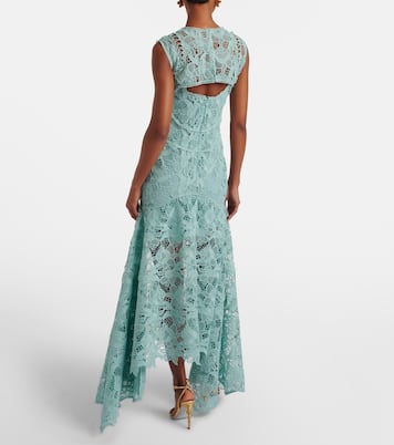 Janica silk lace gown | Costarellos