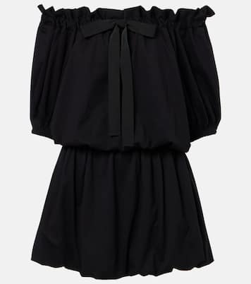 Tie-neck cotton faille minidress | Patou