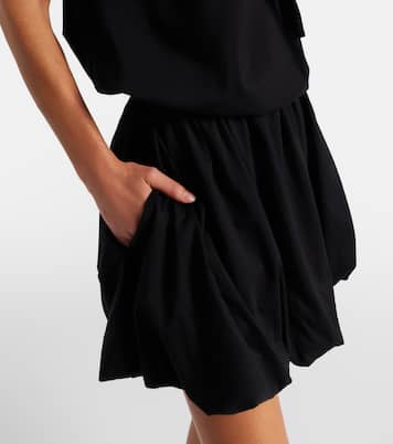 Tie-neck cotton faille minidress | Patou