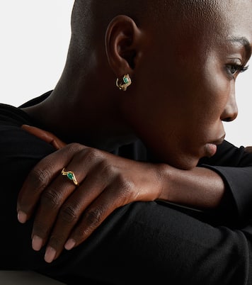 Ring Wave aus 18kt Gelbgold (750/1000) mit Smaragd | Shay Jewelry