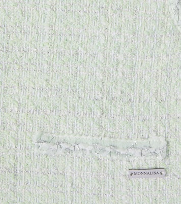 Bon Ton cotton-blend bouclé top | Monnalisa