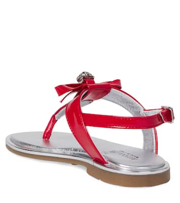Embellished patent leather sandals  | Monnalisa