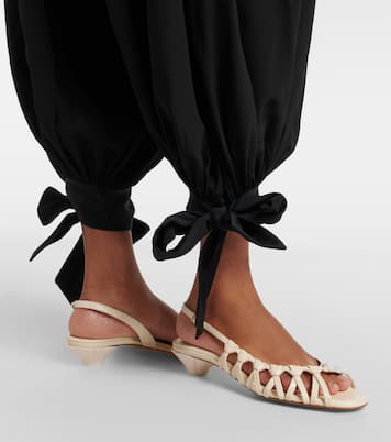 Estra braided leather slingback sandals | Chloé