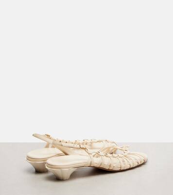 Estra braided leather slingback sandals | Chloé
