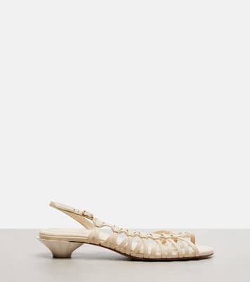 Estra braided leather slingback sandals | Chloé