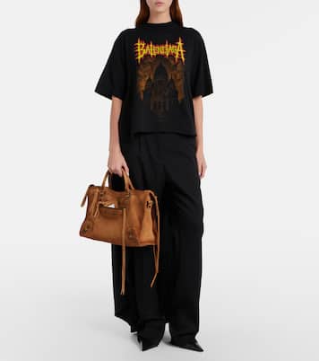 Le City Medium suede top-handle bag | Balenciaga