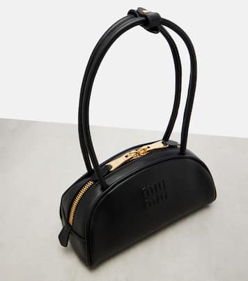 Beau Small leather bowling bag | Miu Miu