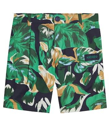 Printed cotton shorts | Kenzo Kids