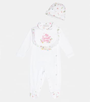 Baby - Tutina, bavaglino e berretto in cotone | Monnalisa