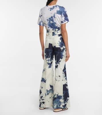 Tie-dye linen flared pants | Chloé