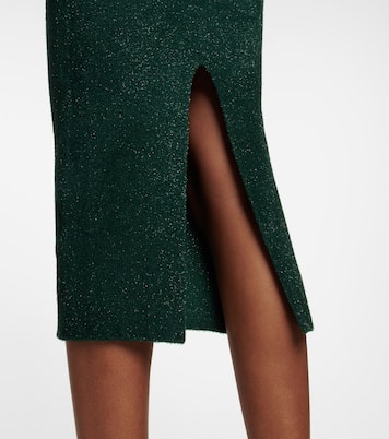 Falda midi Moonlight de punto metalizado | Galvan