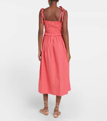 Akshara smocked cotton midi dress | Ulla Johnson