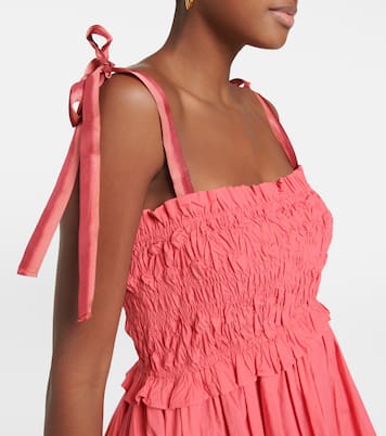 Akshara smocked cotton midi dress | Ulla Johnson