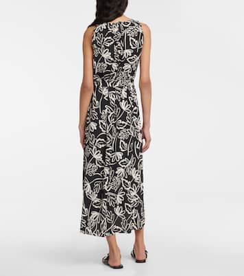 Bedrucktes Midikleid aus Crêpe | Velvet