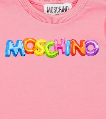 Bebé - camiseta en mezcla de algodón con logo | Moschino Kids