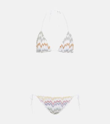 Bikini de punto metalizado en zigzag | Missoni Mare