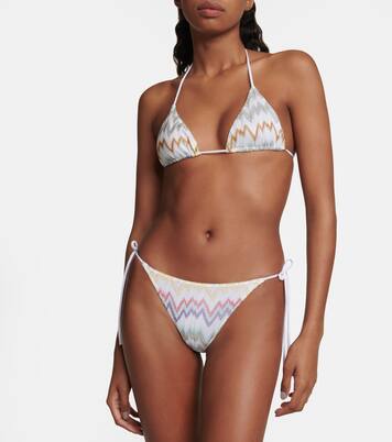 Bikini de punto metalizado en zigzag | Missoni Mare
