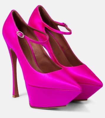 Yigit satin platform pumps | Amina Muaddi