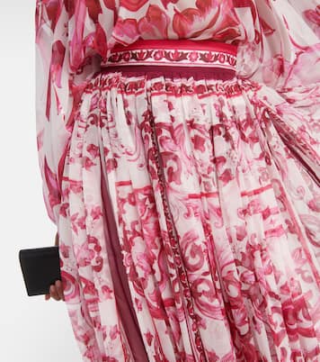 Maxirock Majolica aus Seide | Dolce&Gabbana