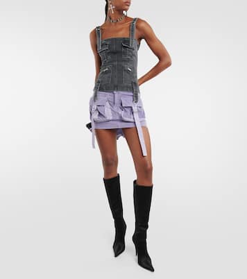 Minifalda cargo de terciopelo | Blumarine