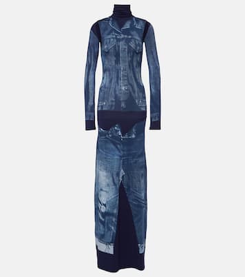 Robe longue Tattoo Collection imprimée | Jean Paul Gaultier