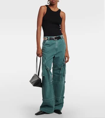 Mid-Rise Wide-Leg Jeans Vivian Strap | Agolde