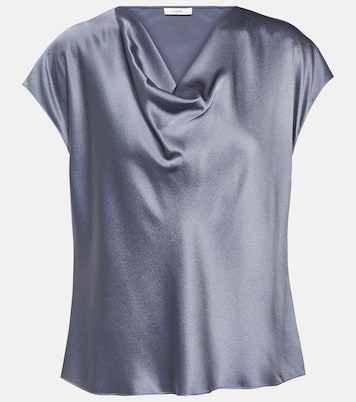 Top de seda con cuello holgado | Vince