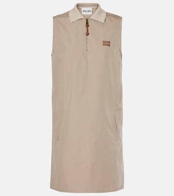 Abito corto Panama in misto cotone | Miu Miu
