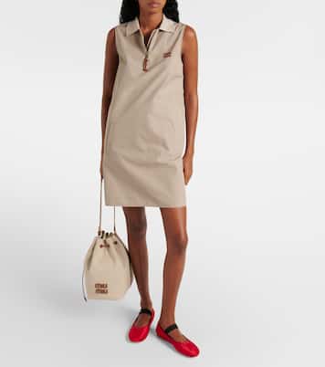 Abito corto Panama in misto cotone | Miu Miu