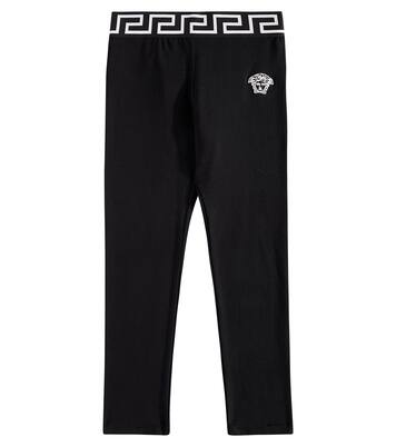 Leggings Greca de jersey de mezcla de algodón | Versace Kids