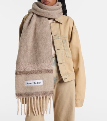 Bufanda de mezcla de alpaca con flecos | Acne Studios