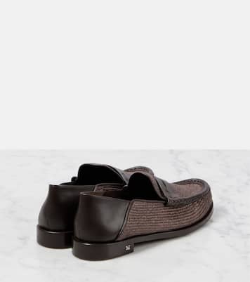 Raffia-effect penny loafers | Max Mara