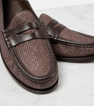 Raffia-effect penny loafers | Max Mara