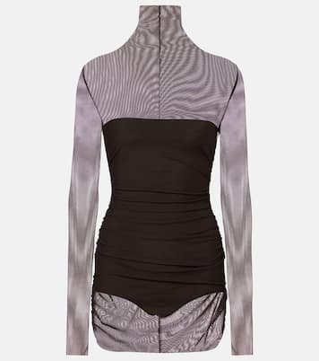 Turtleneck mesh minidress | Norma Kamali